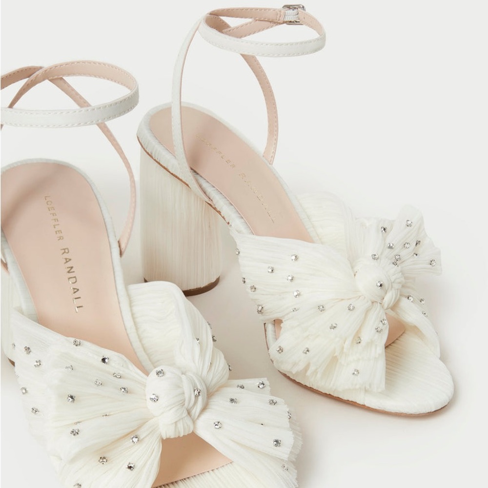 Loeffler Randall White Heeled Sandals - Picture 9 of 16